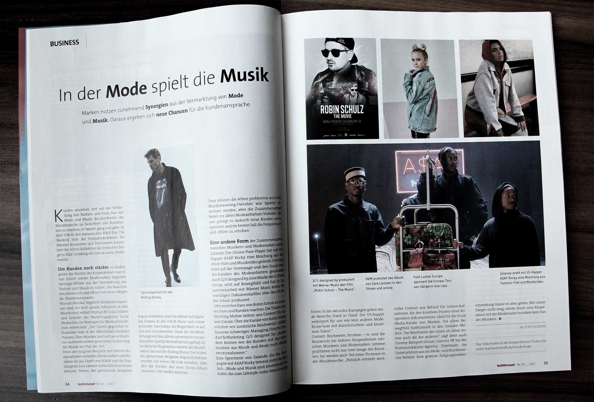 Musiker statt Influencer? @ Textilwirtschaft