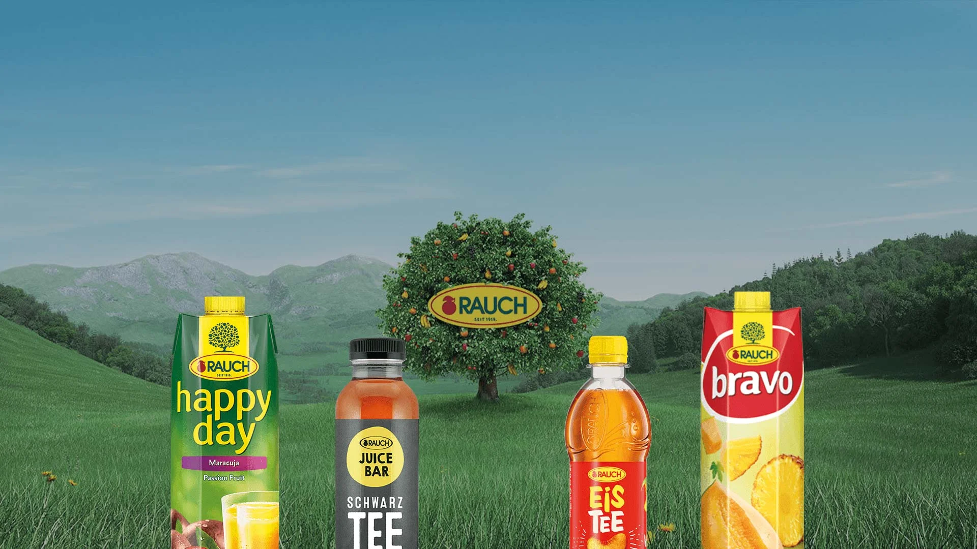 Rauch Juices — 5个品牌，13个国家，活动视觉